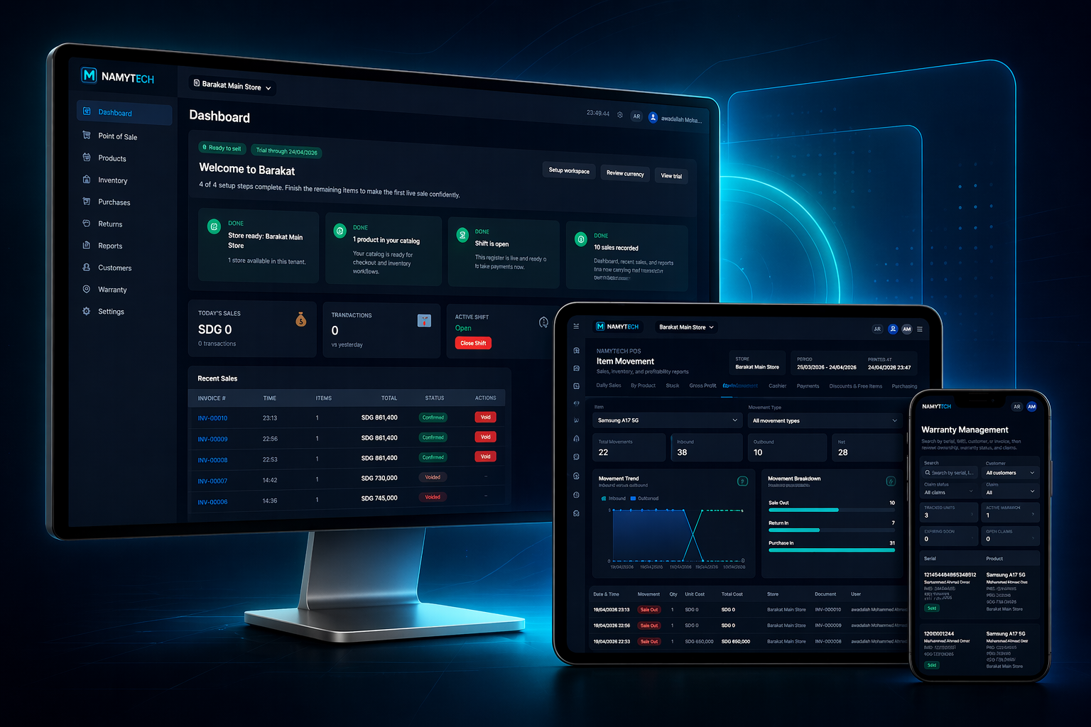NAMYTECH products running across devices